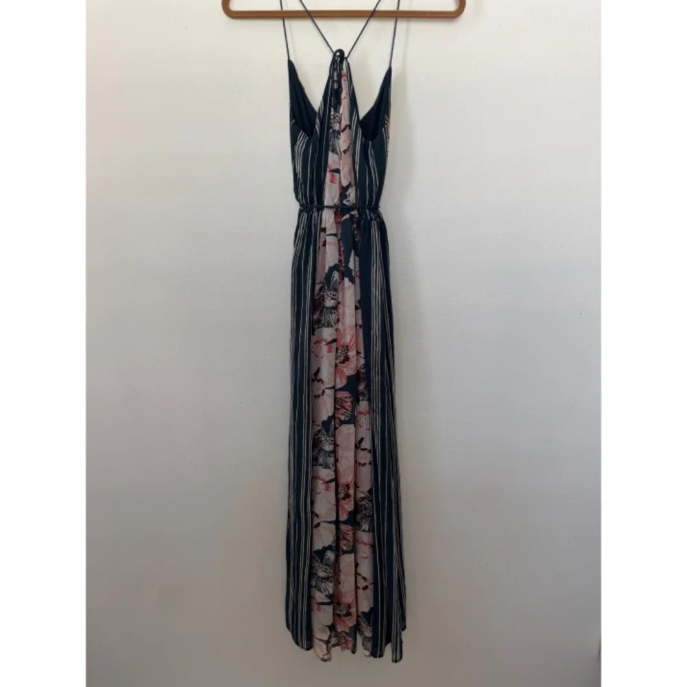 Abercrombie & Fitch Chiffon Floral Maxi Dress With Rope Belt XS